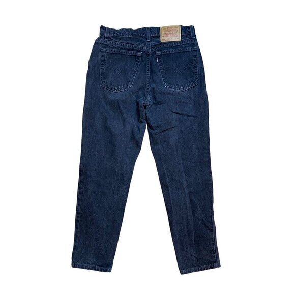 Vintage 90s Women's Black Levi's 512 Slim Fit Tapered Leg 12 Short - Picture 2 of 4